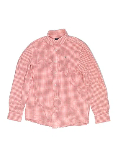 Pre-owned Vineyard Vines Kids' Long Sleeve Button Down Shirt In Red