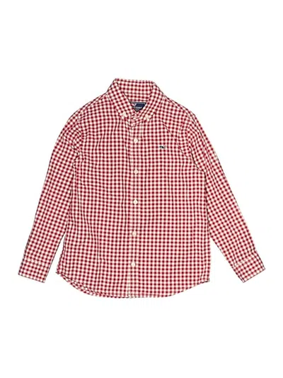 Pre-owned Vineyard Vines Kids' Long Sleeve Button Down Shirt In Red