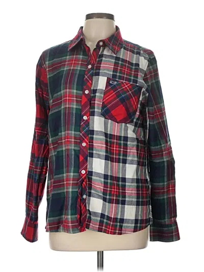 Pre-owned Vineyard Vines Long Sleeve Button Down Shirt In Red
