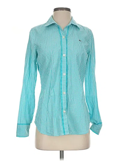 Pre-owned Vineyard Vines Long Sleeve Button Down Shirt In Teal