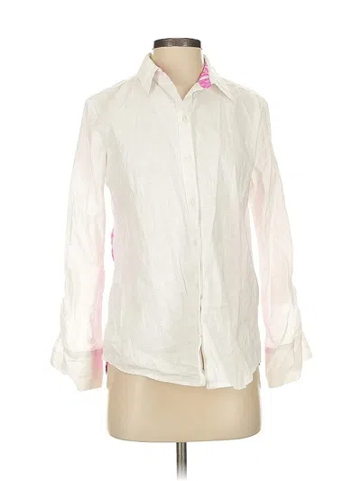 Pre-owned Vineyard Vines Long Sleeve Button Down Shirt In White