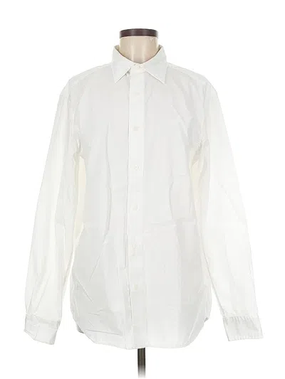 Pre-owned Vineyard Vines Long Sleeve Button Down Shirt In White