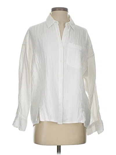 Pre-owned Vineyard Vines Long Sleeve Button Down Shirt In White