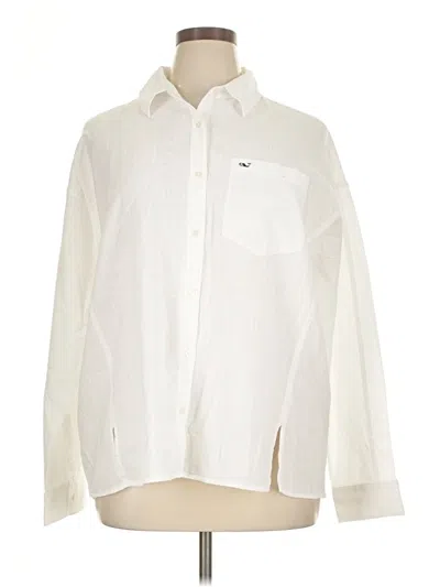 Pre-owned Vineyard Vines Long Sleeve Button Down Shirt In White