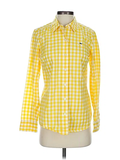 Pre-owned Vineyard Vines Long Sleeve Button Down Shirt In Yellow