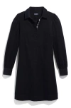 Vineyard Vines Long Sleeve Cotton Corduroy Popover Dress In Black