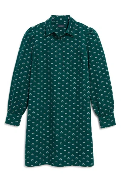 Vineyard Vines Long Sleeve Cotton Corduroy Popover Dress In Green