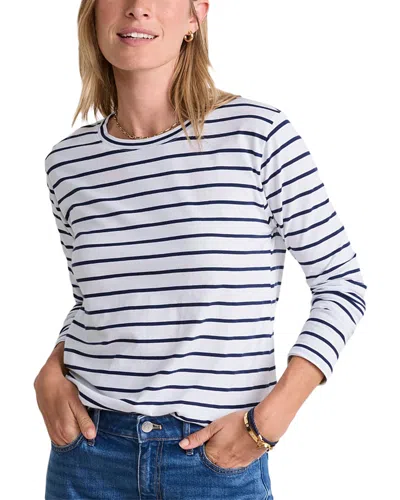 Vineyard Vines Long Sleeve Crewneck Tee In White