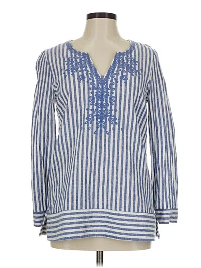 Pre-owned Vineyard Vines Long Sleeve Henley Shirt In Blue