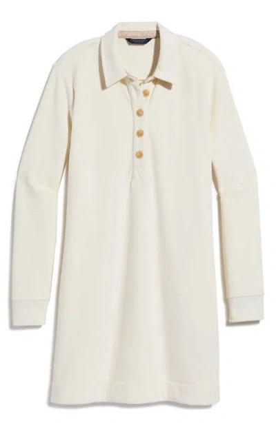 Vineyard Vines Long Sleeve Knit Corduroy Popover Dress In Marshmallow