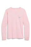 Vineyard Vines Long Sleeve Pocket Graphic Tee In Pink