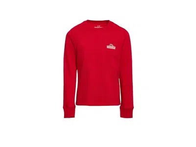 Vineyard Vines Long Sleeve Pocket T-shirts (toddler/little Kid/big Kid) Girl's T Shirt Red Velvet 1 : 2t, Cotton
