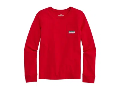 Vineyard Vines Long Sleeve Pocket T-shirts (toddler/little Kid/big Kid) Girl's T Shirt Red Velvet : 2t, Cotton