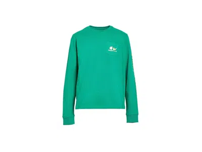 Vineyard Vines Long Sleeve Pocket T-shirts (toddler/little Kids/big Kids) Girl's T Shirt Sea Swell : 7 Little Kid,  In Green