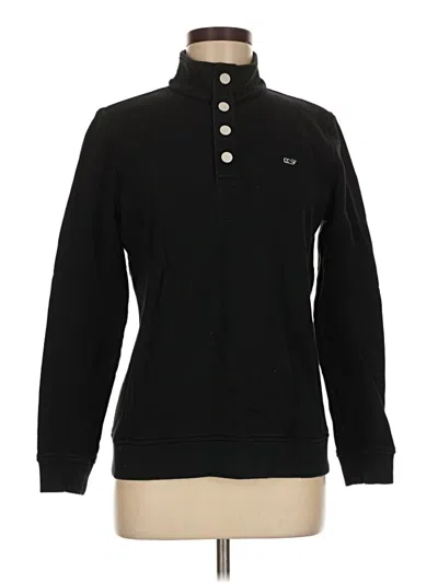 Pre-owned Vineyard Vines Long Sleeve Polo Shirt In Black