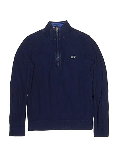 Pre-owned Vineyard Vines Kids' Long Sleeve Polo Shirt In Blue