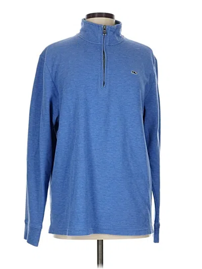 Pre-owned Vineyard Vines Long Sleeve Polo Shirt In Blue