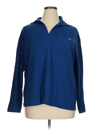 Pre-owned Vineyard Vines Long Sleeve Polo Shirt In Blue