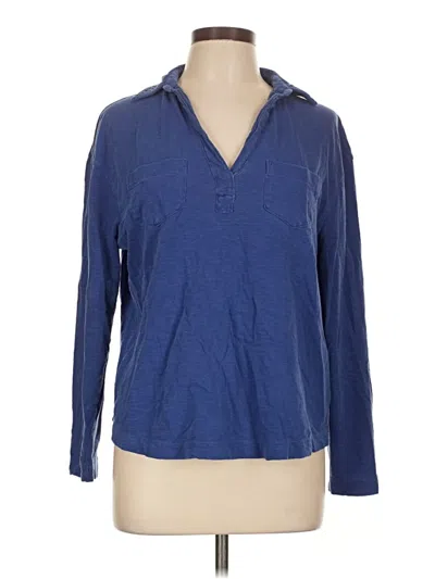 Pre-owned Vineyard Vines Long Sleeve Polo Shirt In Blue