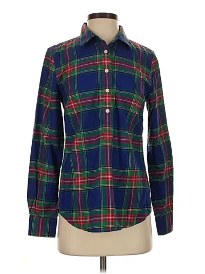 Pre-owned Vineyard Vines Long Sleeve Polo Shirt In Blue