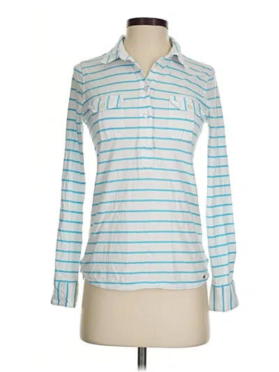 Pre-owned Vineyard Vines Long Sleeve Polo Shirt In Blue