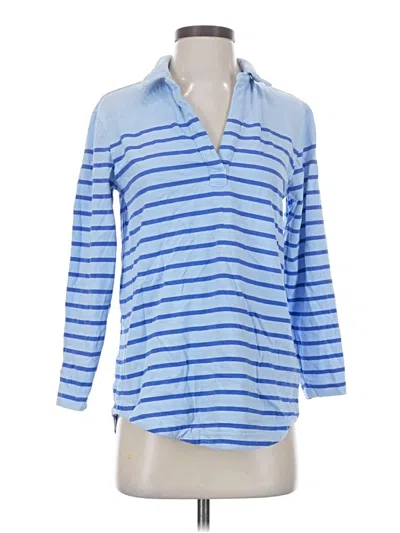 Pre-owned Vineyard Vines Long Sleeve Polo Shirt In Blue