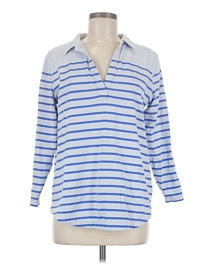 Pre-owned Vineyard Vines Long Sleeve Polo Shirt In Blue