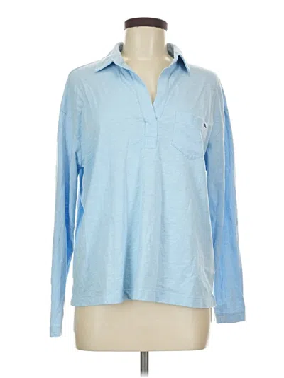Pre-owned Vineyard Vines Long Sleeve Polo Shirt In Blue
