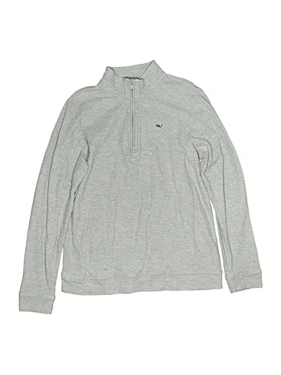 Pre-owned Vineyard Vines Kids' Long Sleeve Polo Shirt In Gray