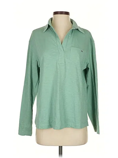 Pre-owned Vineyard Vines Long Sleeve Polo Shirt In Green