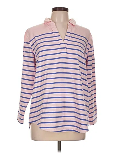 Pre-owned Vineyard Vines Long Sleeve Polo Shirt In Pink