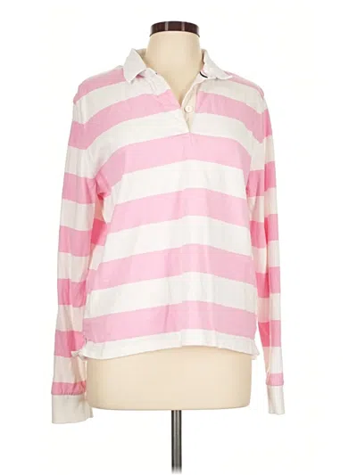 Pre-owned Vineyard Vines Long Sleeve Polo Shirt In Pink