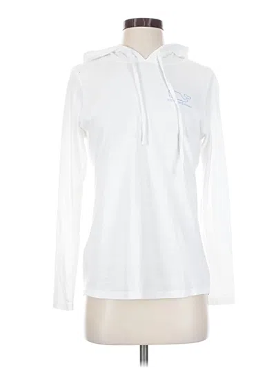 Pre-owned Vineyard Vines Long Sleeve Polo Shirt In White
