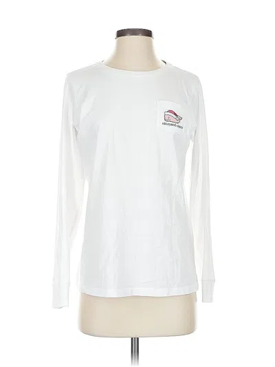 Pre-owned Vineyard Vines Long Sleeve T-shirt In White