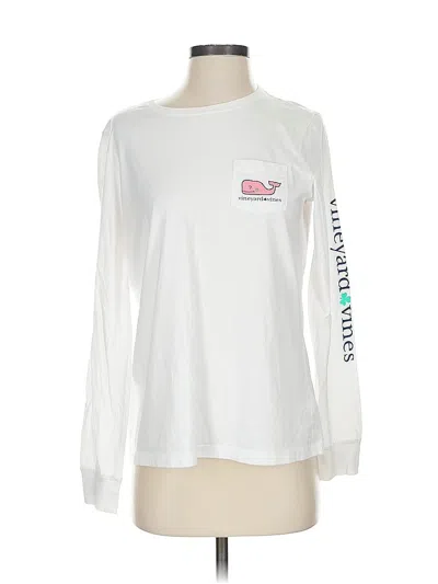 Pre-owned Vineyard Vines Long Sleeve T-shirt In White