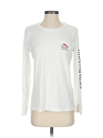 Pre-owned Vineyard Vines Long Sleeve T-shirt In White