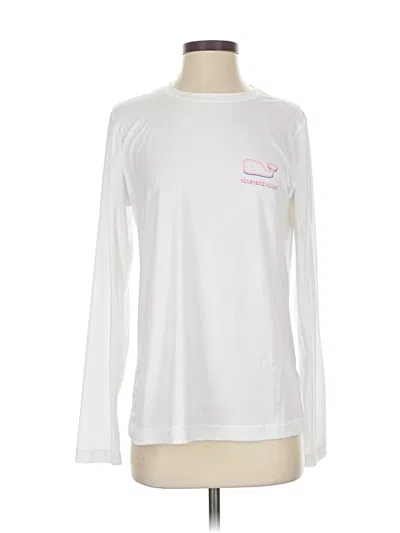Pre-owned Vineyard Vines Long Sleeve T-shirt In White