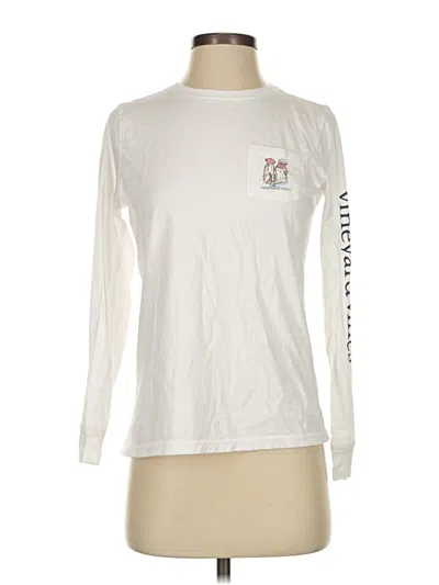 Pre-owned Vineyard Vines Long Sleeve T-shirt In White
