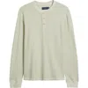Vineyard Vines Long Sleeve Thermal Henley In Neutral