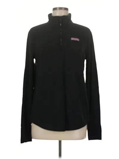 Pre-owned Vineyard Vines Long Sleeve Top Black Turtleneck Tops
