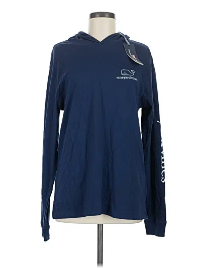 Vineyard Vines Long Sleeve Top Blue Crew Neck Tops