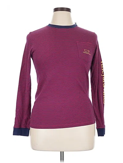Vineyard Vines Long Sleeve Top Burgundy Turtleneck Tops In Purple