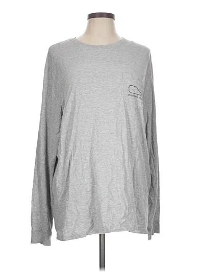 Pre-owned Vineyard Vines Long Sleeve Top Gray Crew Neck Tops