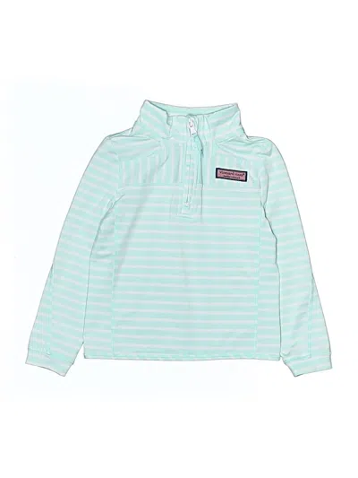 Pre-owned Vineyard Vines Kids' Long Sleeve Top Teal Tops