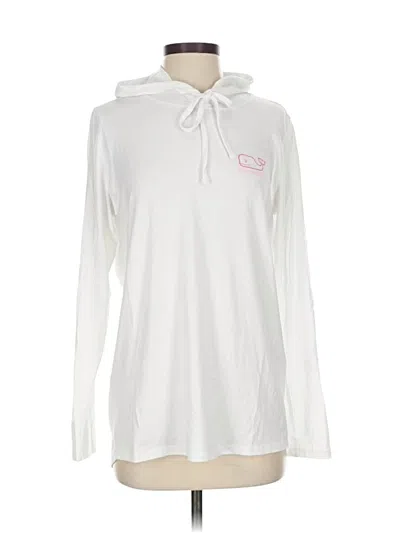 Pre-owned Vineyard Vines Long Sleeve Top White Cowl Neck Tops