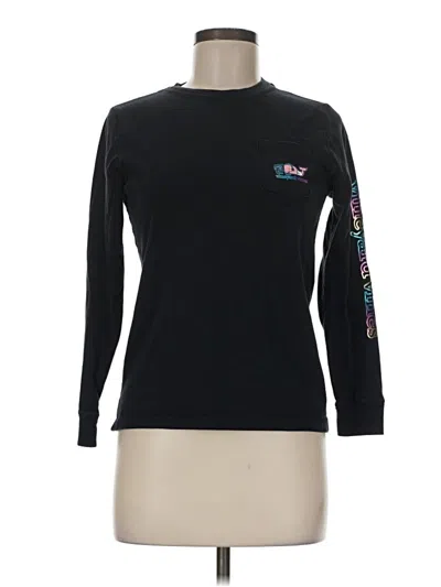 Pre-owned Vineyard Vines Long Sleeve T-shirt In Black