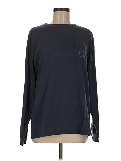 Pre-owned Vineyard Vines Long Sleeve T-shirt In Black