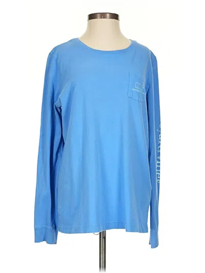 Pre-owned Vineyard Vines Long Sleeve T-shirt In Blue
