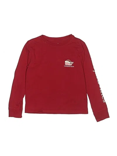 Pre-owned Vineyard Vines Kids' Long Sleeve T-shirt In Burgundy