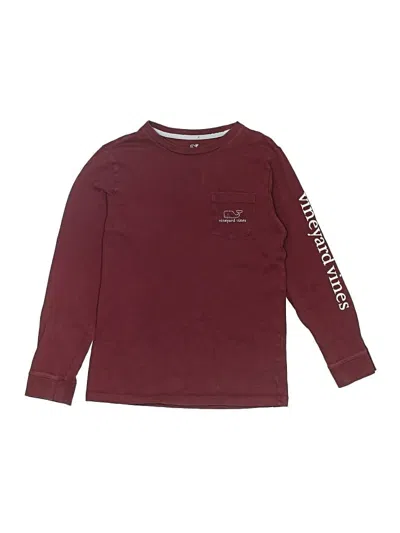 Pre-owned Vineyard Vines Kids' Long Sleeve T-shirt In Burgundy